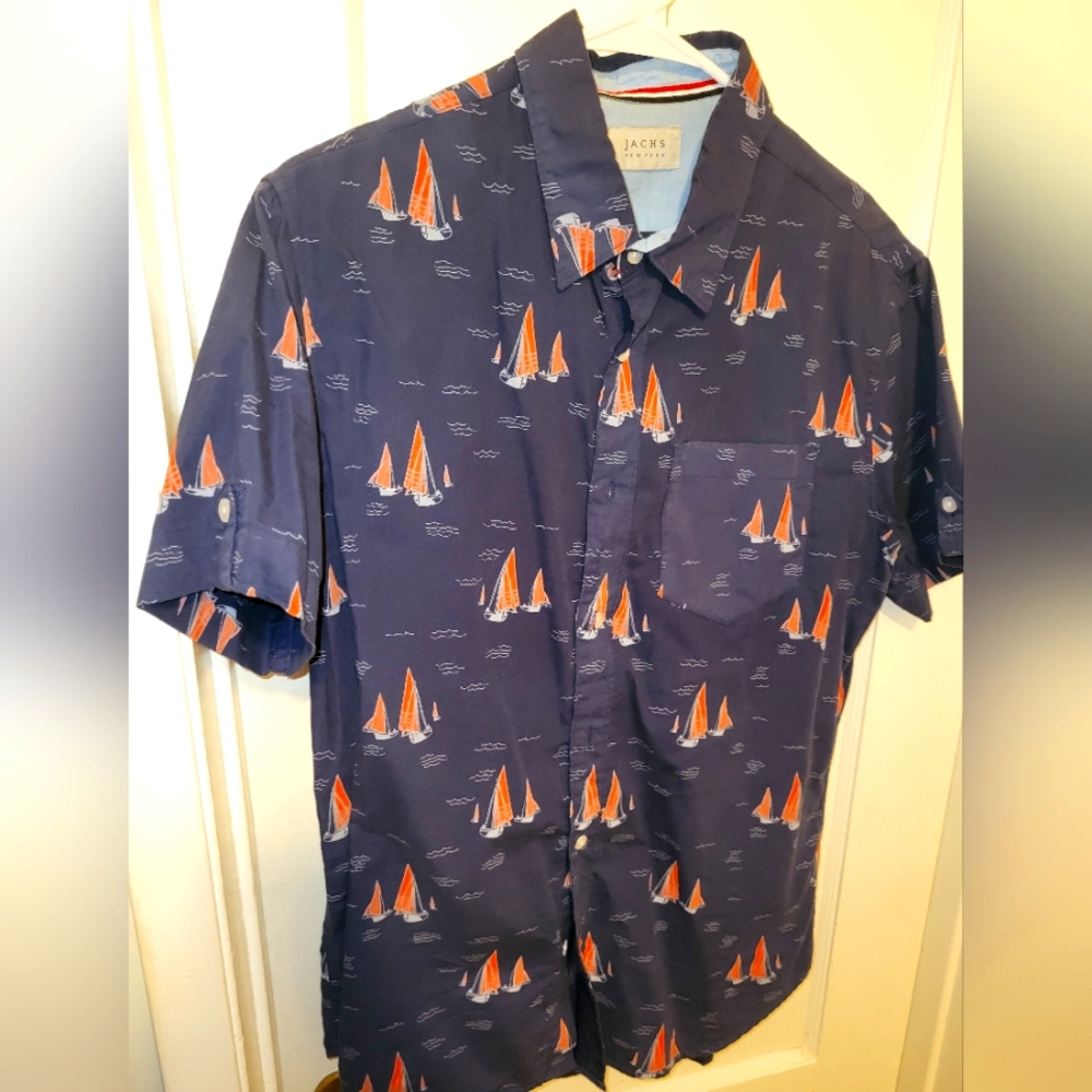 JACHS NY Navy Blue w/Sailboats shirt